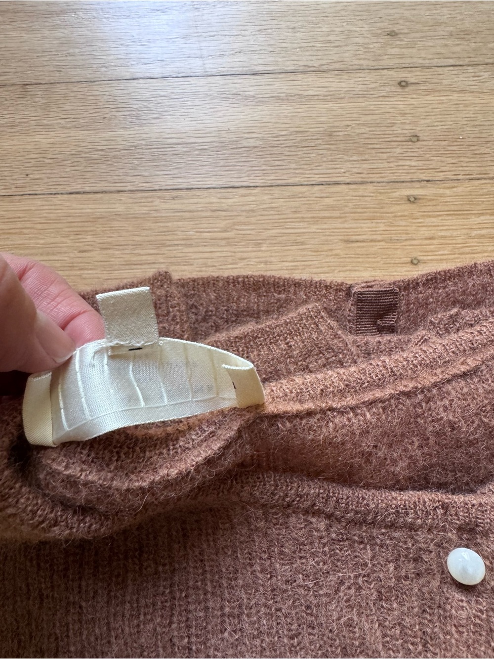 Sezane Gaspard Cardigan in Camel, size XS - Picture 6 of 9